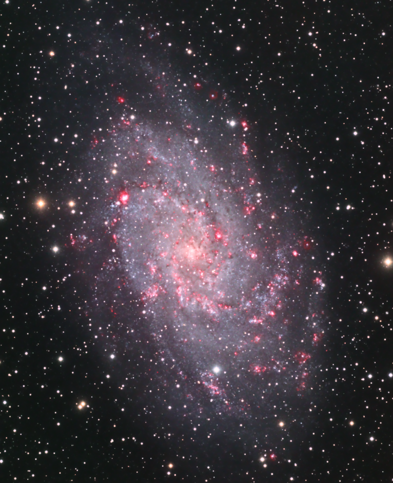 M33 Color Enchanced with H alpha
