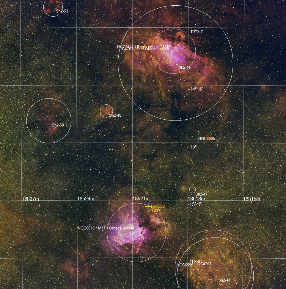 Annotated Image of M16-M17